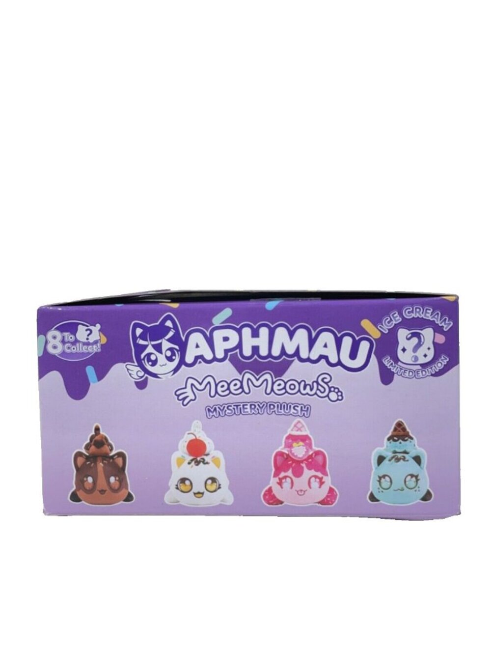 Aphmau MeeMeows 6" NEAPOLITAN Ice Cream Cat Plush - Picture 10 of 16